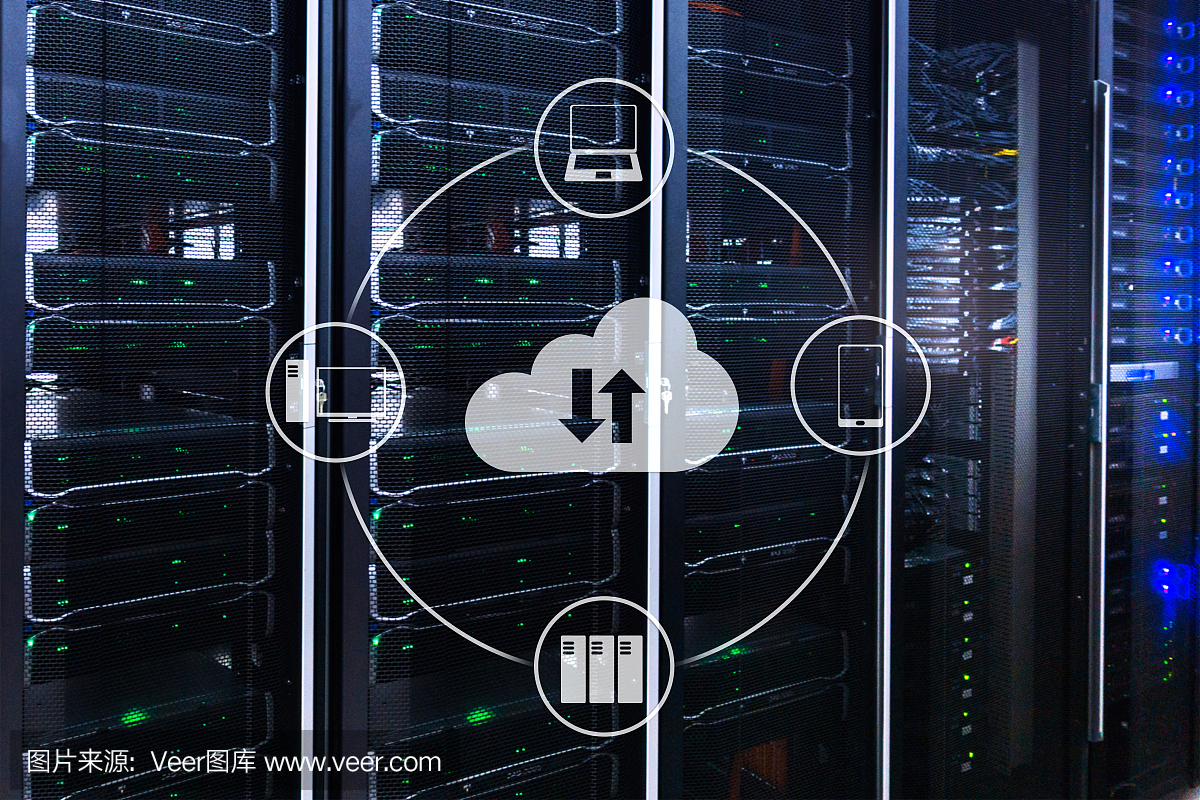 云服務器與計算、數(shù)據(jù)存儲與處理。互聯(lián)網和技術的概念。